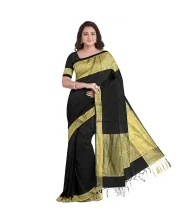 black half silk Tangail saree